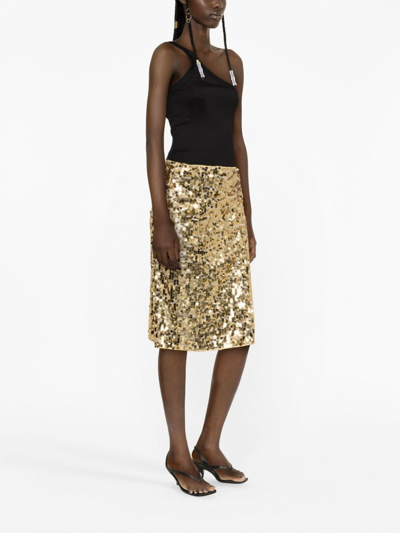 Shop Oseree Night Sequins Midi Skirt