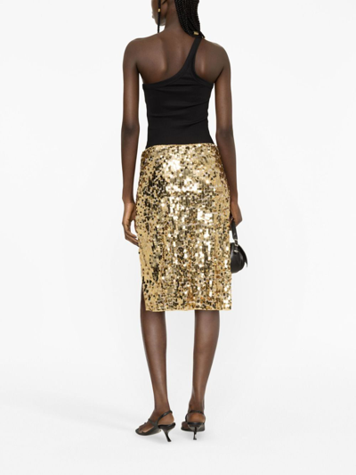 Shop Oseree Night Sequins Midi Skirt