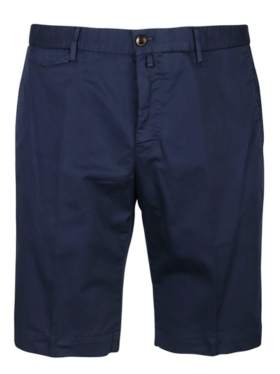 Shop Pt Torino Straight Leg Bermuda Shorts In Blue