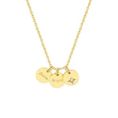 Shop Estella Bartlett - Triple Disc Necklace In Gold