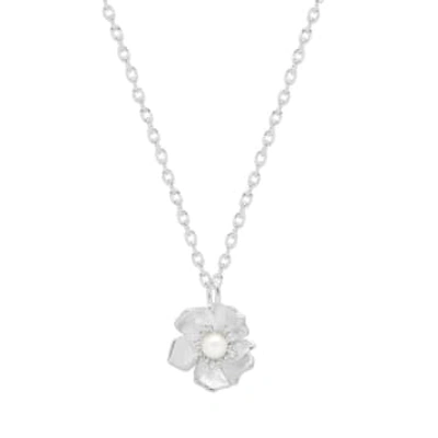 Shop Estella Bartlett - Buttercup With Pearl Necklace In Silver In Metallic