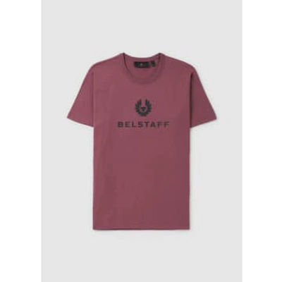 Shop Belstaff Mens Signature T-shirt In Mulberry