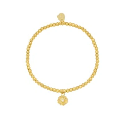 Shop Estella Bartlett - Buttercup Pearl Sienna Bracelet In Gold