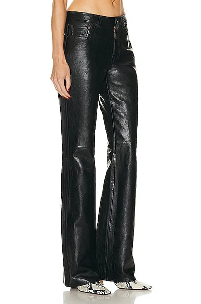 Shop Acne Studios Leather Pant In Black