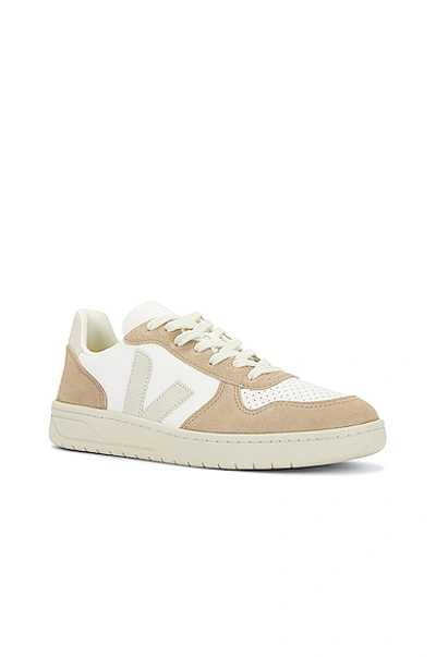 Shop Veja V-10 Sneaker In Extra White  Natural & Sahara