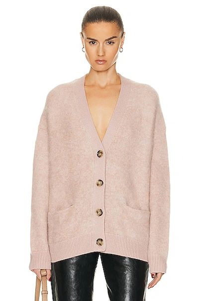 Shop Acne Studios Knit Cardigan In Faded Pink