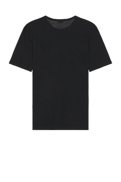Saint Laurent Logo-embroidered Jersey T-shirt In Black