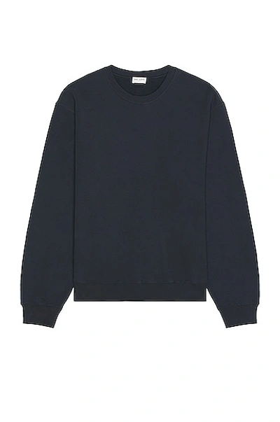 Shop Saint Laurent Loose Sweater In Blue Petrol Fonce