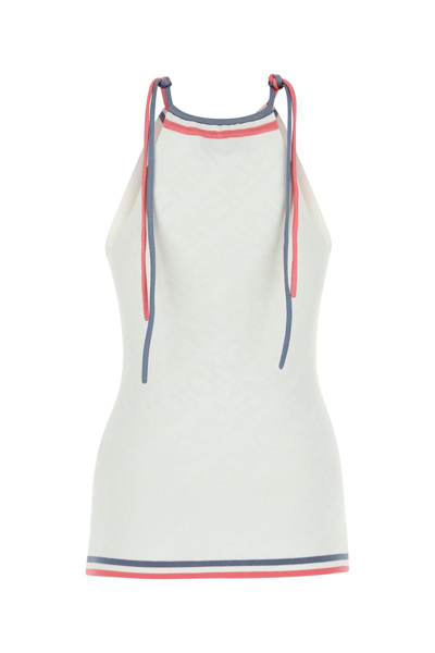 Fendi Ivory Viscose Blend Top In White