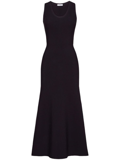 Shop Ferragamo Midi Dress In Black