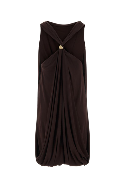 Shop Lanvin Dress In Darkbrown