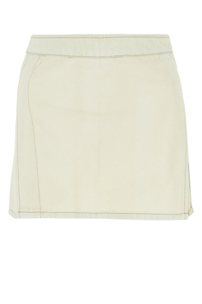 Shop Palm Angels Skirts In Offwhitebrown