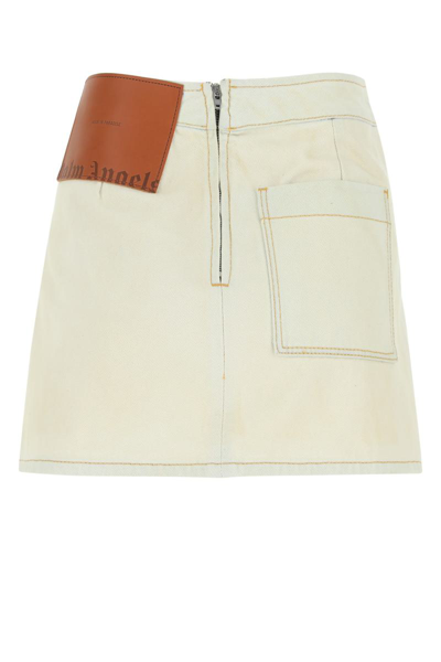 Shop Palm Angels Skirts In Offwhitebrown