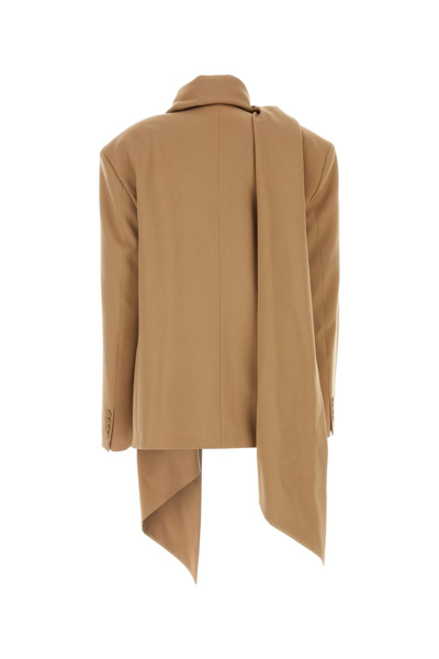 Shop Attico The  Jackets And Vests In Camel