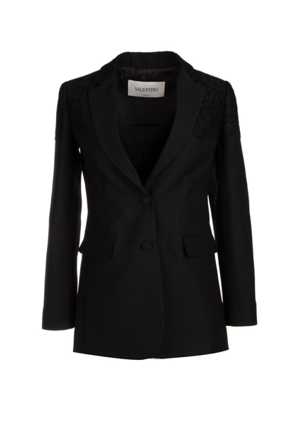 Valentino Single-breasted Blazer In 0no