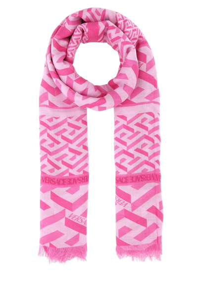 Shop Versace Scarves And Foulards In Pinkfuxia