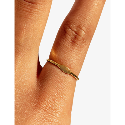 Monica Vinader Womens Yellow Gold Siren 18ct Yellow Gold-plated Vermeil Sterling Silver Ring In Gold