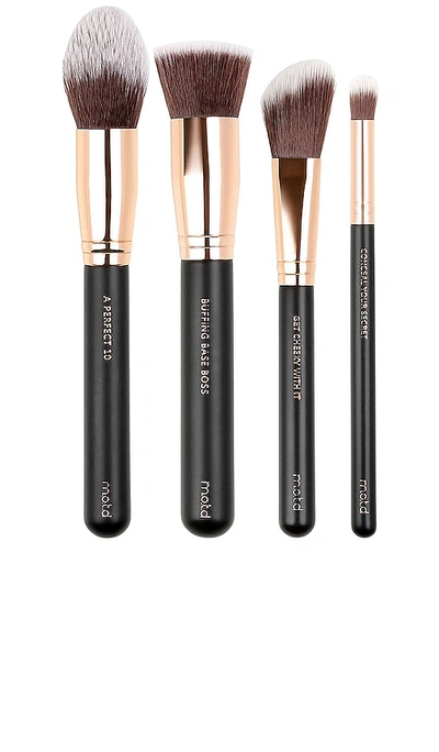 Shop M.o.t.d. Cosmetics Best Of Face Brushes In Black