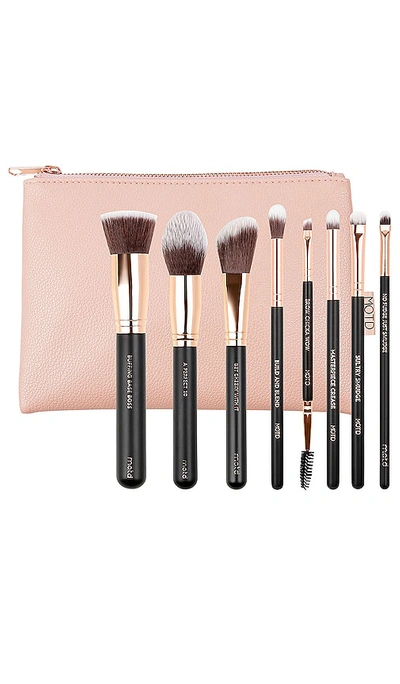 Shop M.o.t.d. Cosmetics Best Of Face And Eye Brush Set In Black