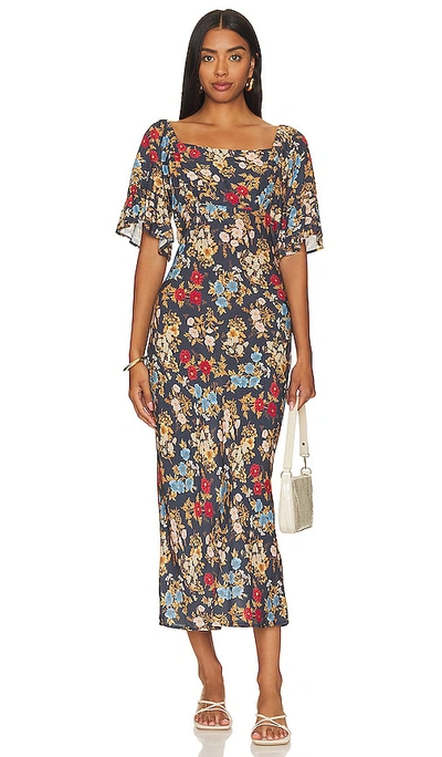 Shop Spell Flora Midi Dress In Mystic