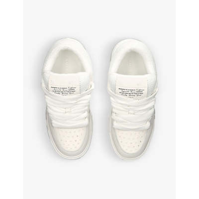 Shop Amiri Womens White Ma-1 Leather And Mesh Low-top Trainers