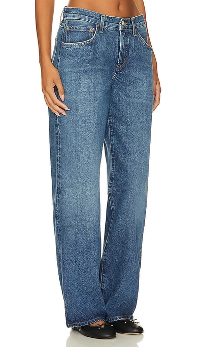 Agolde Light Blue Straight Boyfriend Jeans In Denim In Ambition