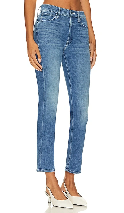 Mother The Dazzler Ankle Fray Cropped Straight Jeans In Wish On A Star