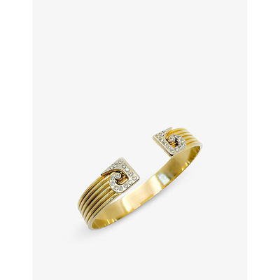 Shop Jennifer Gibson Jewellery Women's Gold Silver Pre-loved Piere Cardin Crystal-embellished Gold-tone M