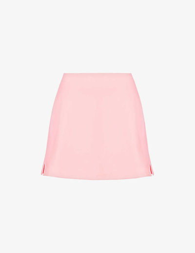 Shop Girlfriend Collective Women's Candy Pink High-rise A-line Stretch-recycled-polyester Mini Skort