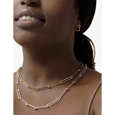 Shop Monica Vinader Women's Silver Alta Sterling Silver Chain Necklace