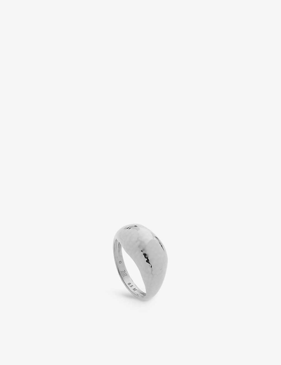 Monica Vinader Silver Deia Domed Ring In Sterling Silver