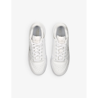Shop Adidas Originals Adidas Boys White/oth Kids Forum Bold Faux-leather Recycled-blend Trainers