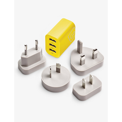 Shop Go Travel Design Go Worldwide Usb Charger In Yellow