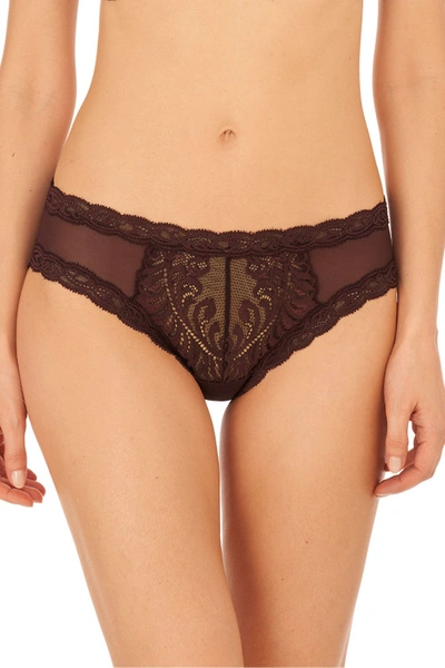 Shop Natori Feathers Hipster Panty In Cocoa