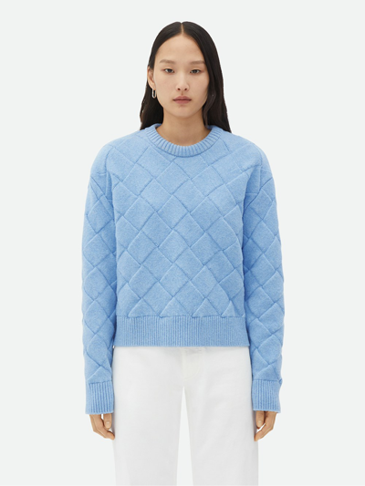 Shop Bottega Veneta Crew-neck Sweater In Blue