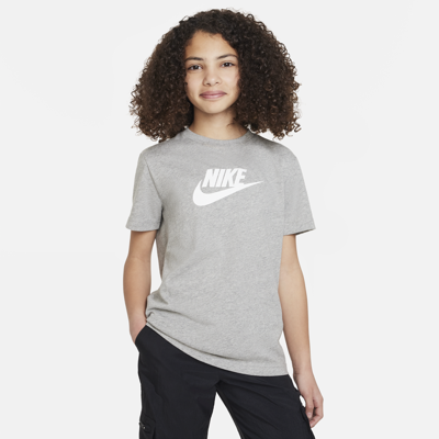 Shop Nike Sportswear Big Kids' (girls') T-shirt In Grey