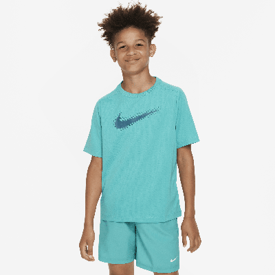 Shop Nike Multi Big Kids' (boys') Dri-fit Graphic Training Top In Green