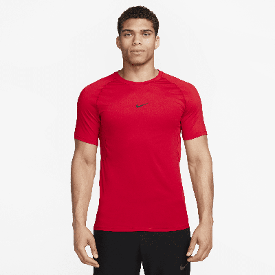 Nike Men's  Pro Dri-fit Slim Short-sleeve Top In Red
