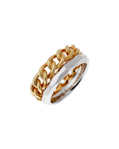 Heritage Pomellato Pomellato 18k Two-tone Stacking Bubble Ring (authentic )