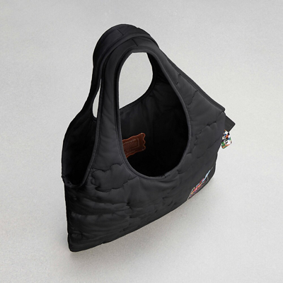 Coach Topia Loop Quilted Cloud Tote In Black