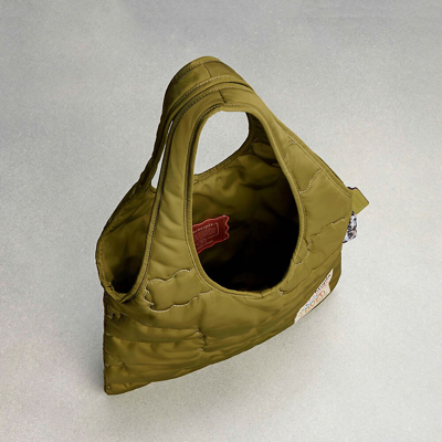 Coach Topia Loop Quilted Cloud Tote In Olive Green