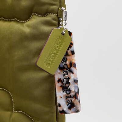 Coach Topia Loop Quilted Cloud Tote In Olive Green
