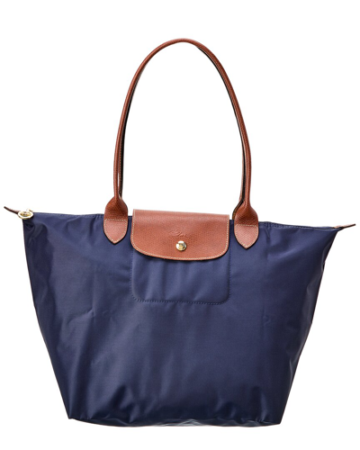 Shop Longchamp Le Pliage Original Large Nylon Bag In Blue