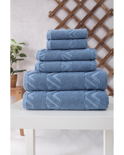 Shop Ozan Premium Home Sovrano 6pc Towel Set In Blue
