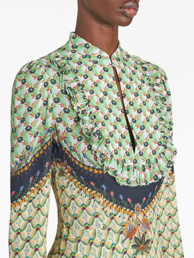 Shop Etro Geometric-print Midi Dress In 0500