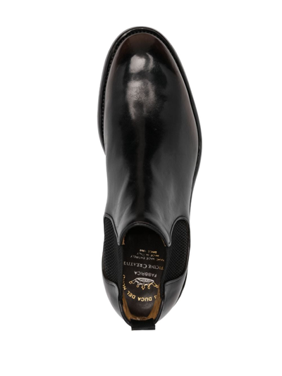 Officine Creative Temple 008 Leather Boots In 118 Caffe'/supernero