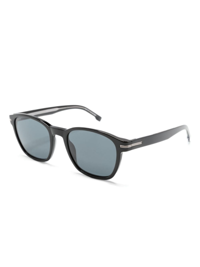 Hugo Boss Square-frame Sunglasses In Black