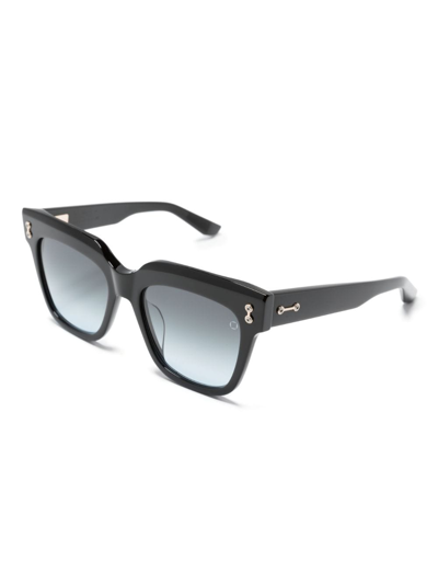 Shop Akoni Lyra Square-frame Sunglasses In Black