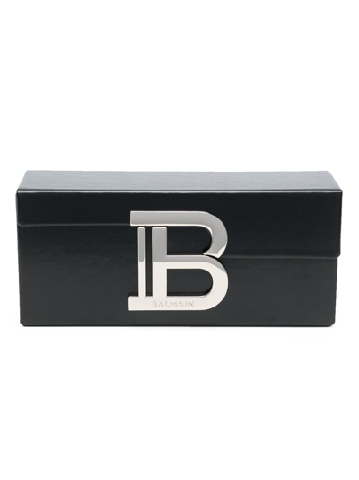 Balmain Le Masque Oversize-frame Sunglasses In Gld - Blk