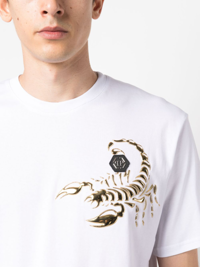 Philipp Plein Ss Scorpion Round-neck T-shirt In White